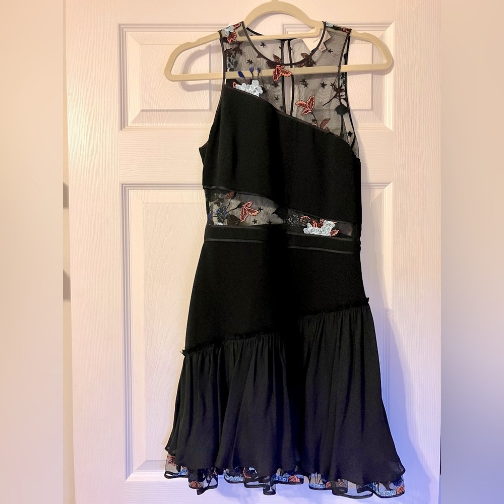 Cinq A Sept Black Cutout Mini Dress | Size 4